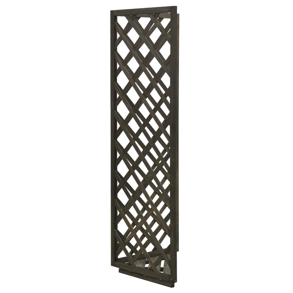 vidaXL Corner Trellis Planter Grey 50x50x145 cm Solid Firwood