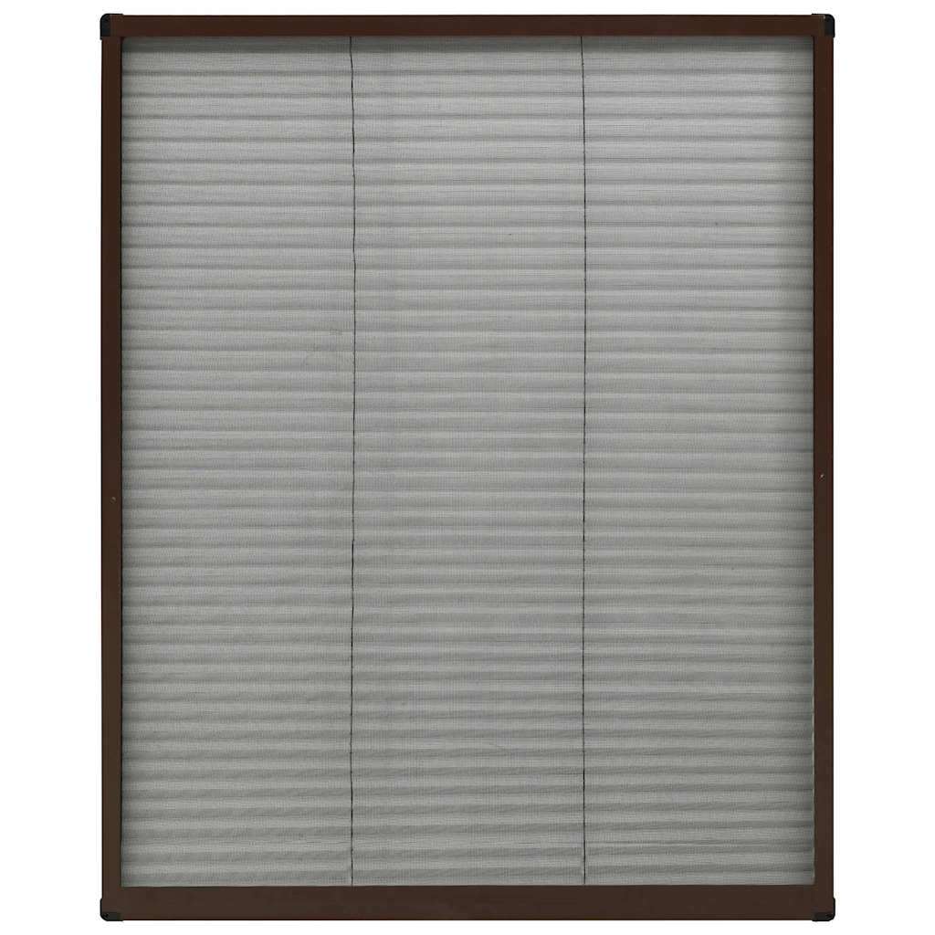 148653 vidaXL Plisse Insect Screen for Windows Aluminium Brown 60x80 cm