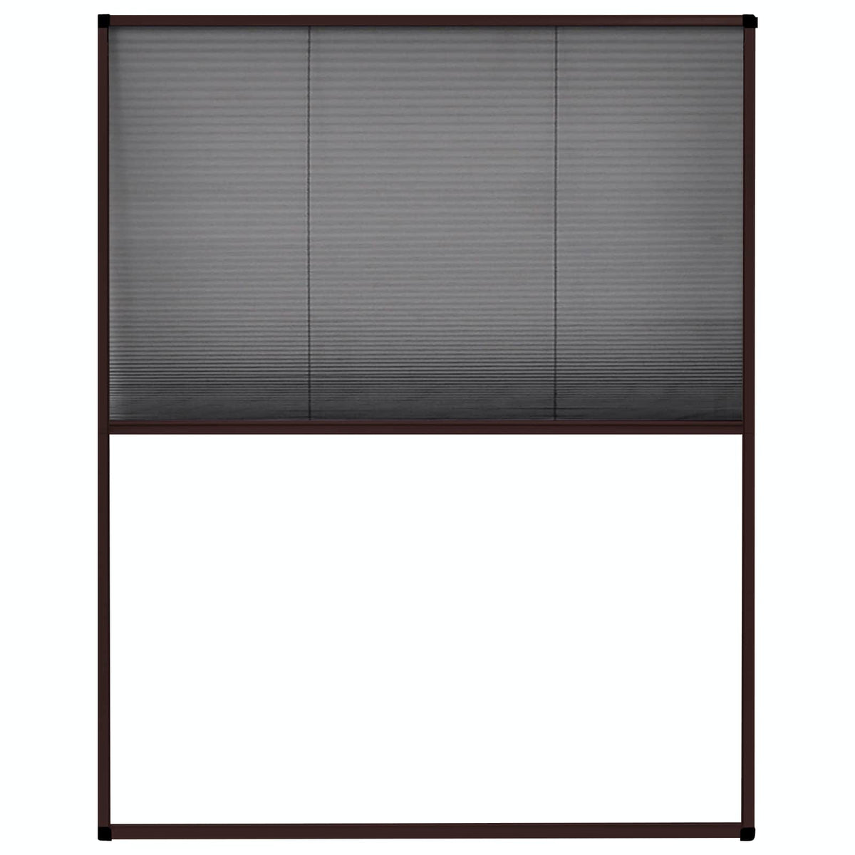 148654 vidaXL Plisse Insect Screen for Windows Aluminium Brown 80x100 cm