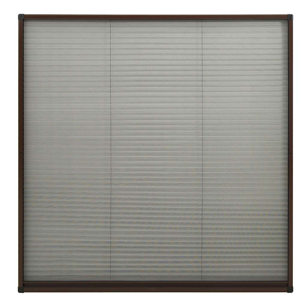 148656 vidaXL Plisse Insect Screen for Windows Aluminium Brown 120x120 cm