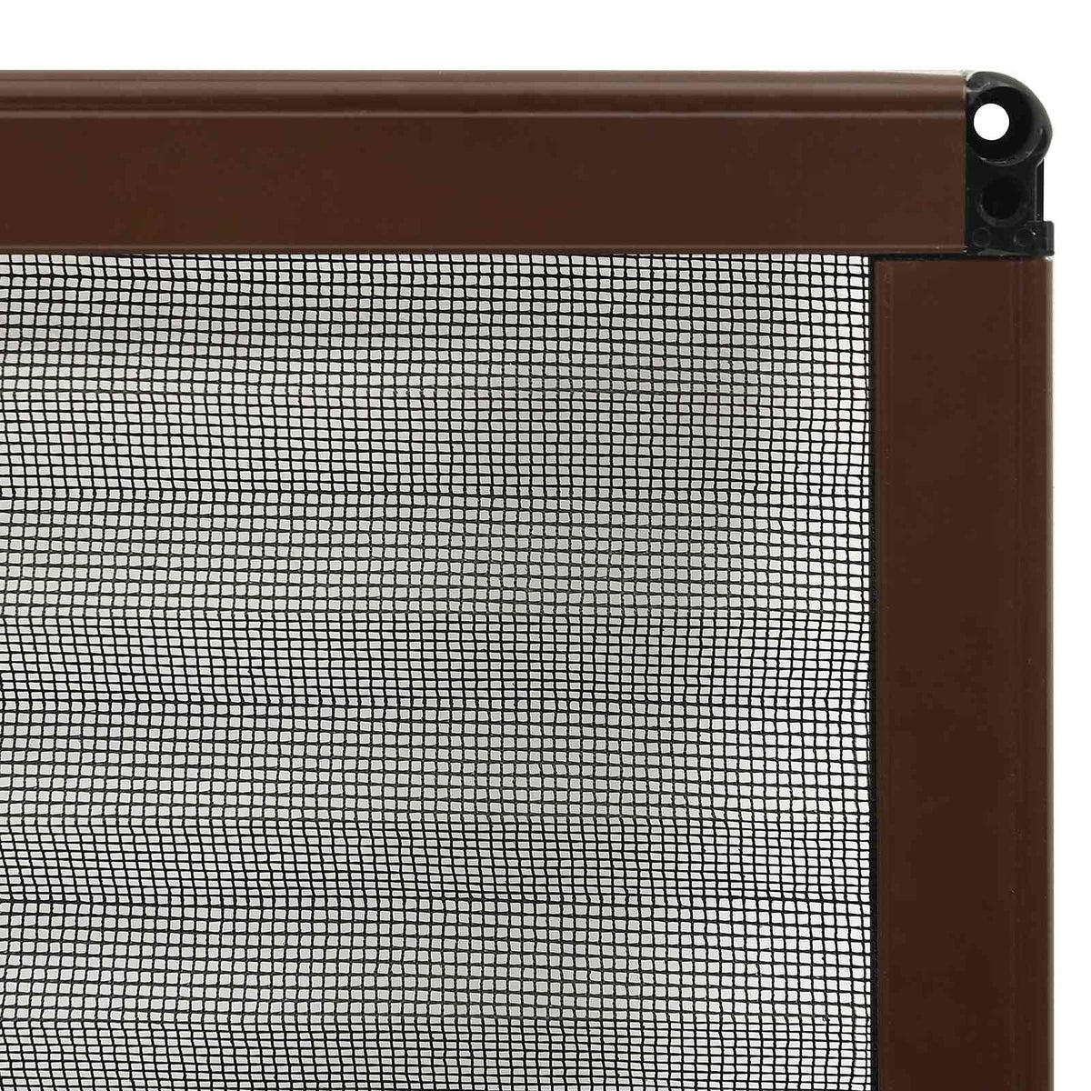 148656 vidaXL Plisse Insect Screen for Windows Aluminium Brown 120x120 cm