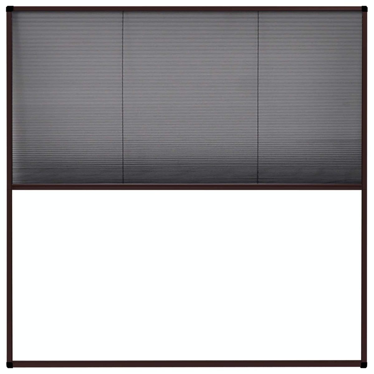 148656 vidaXL Plisse Insect Screen for Windows Aluminium Brown 120x120 cm