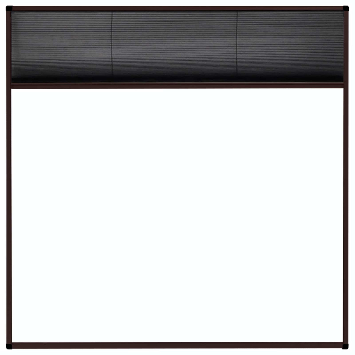 148656 vidaXL Plisse Insect Screen for Windows Aluminium Brown 120x120 cm
