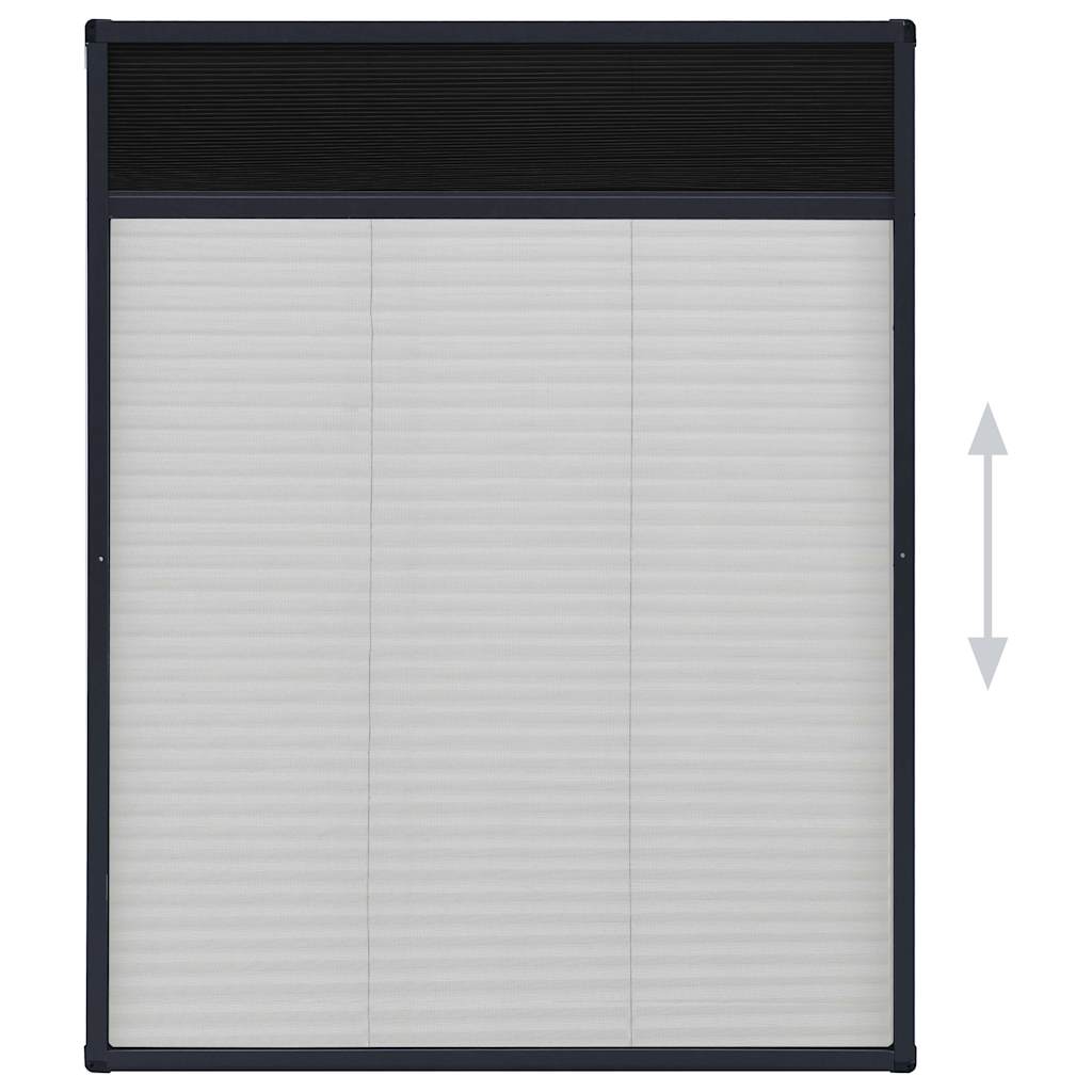 148663 vidaXL Plisse Insect Screen for Windows Aluminium Anthracite 60x80cm