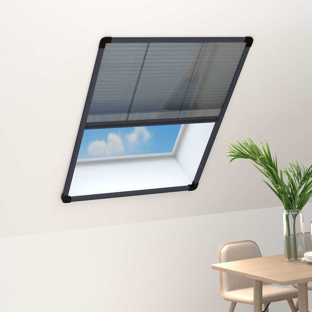 148663 vidaXL Plisse Insect Screen for Windows Aluminium Anthracite 60x80cm