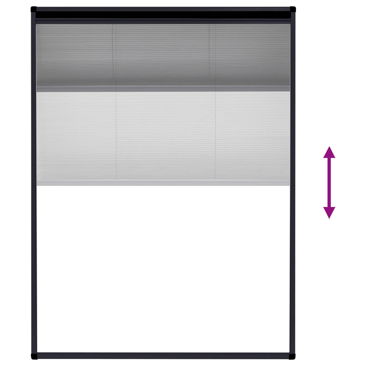 148663 vidaXL Plisse Insect Screen for Windows Aluminium Anthracite 60x80cm