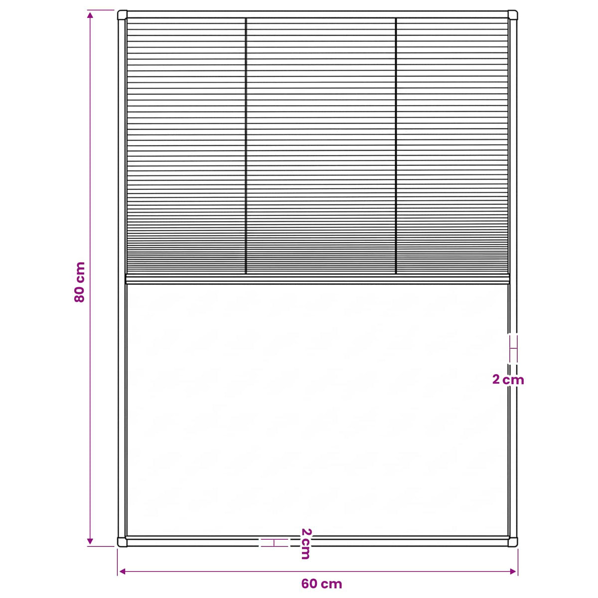 148663 vidaXL Plisse Insect Screen for Windows Aluminium Anthracite 60x80cm