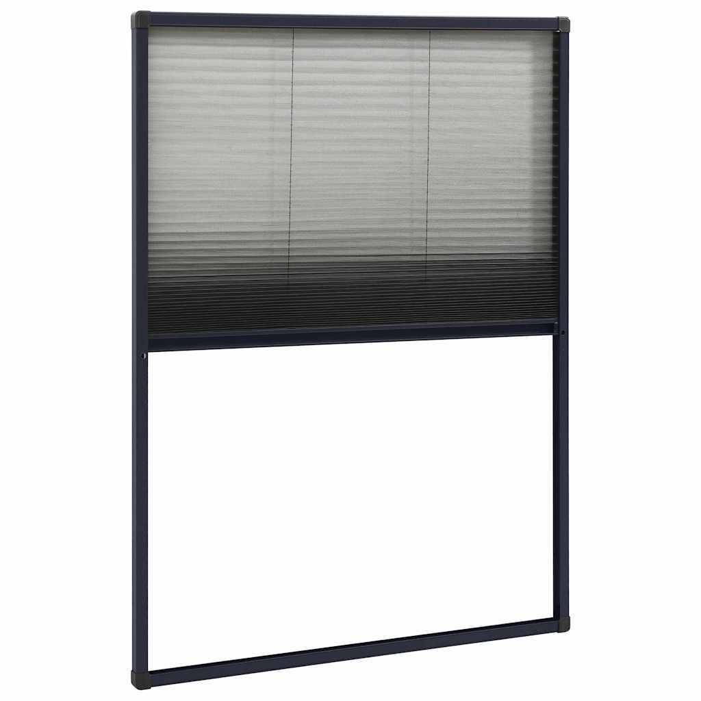 148665 vidaXL Plisse Insect Screen for Windows Aluminium Anthracite 80x120 cm