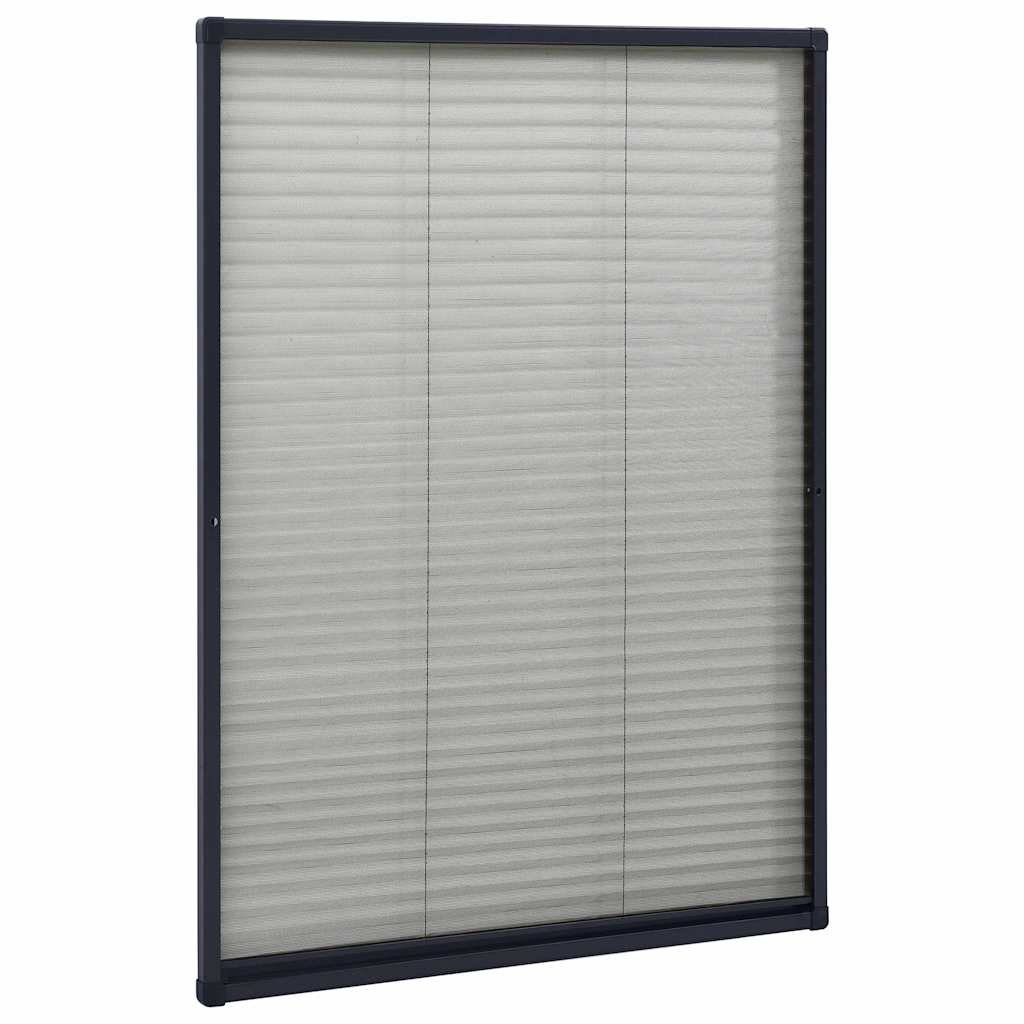 148665 vidaXL Plisse Insect Screen for Windows Aluminium Anthracite 80x120 cm