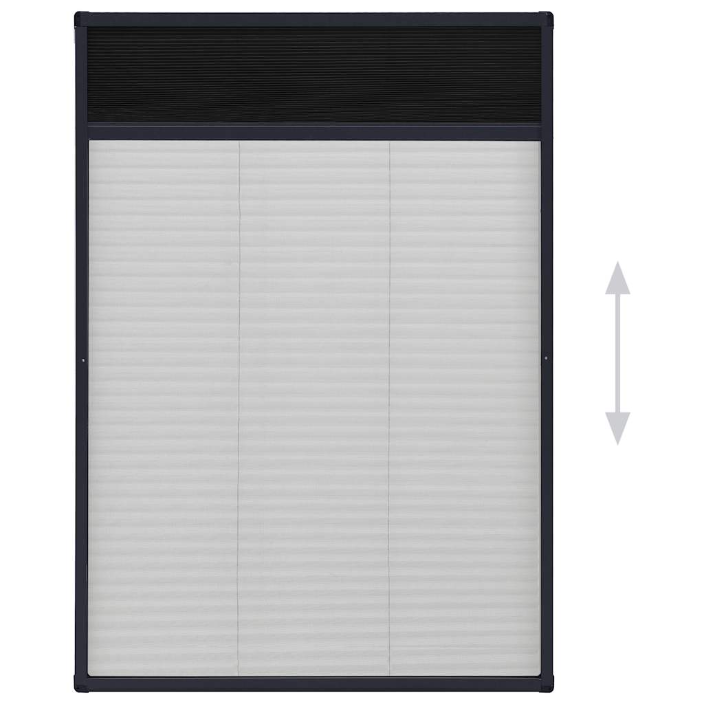 148665 vidaXL Plisse Insect Screen for Windows Aluminium Anthracite 80x120 cm