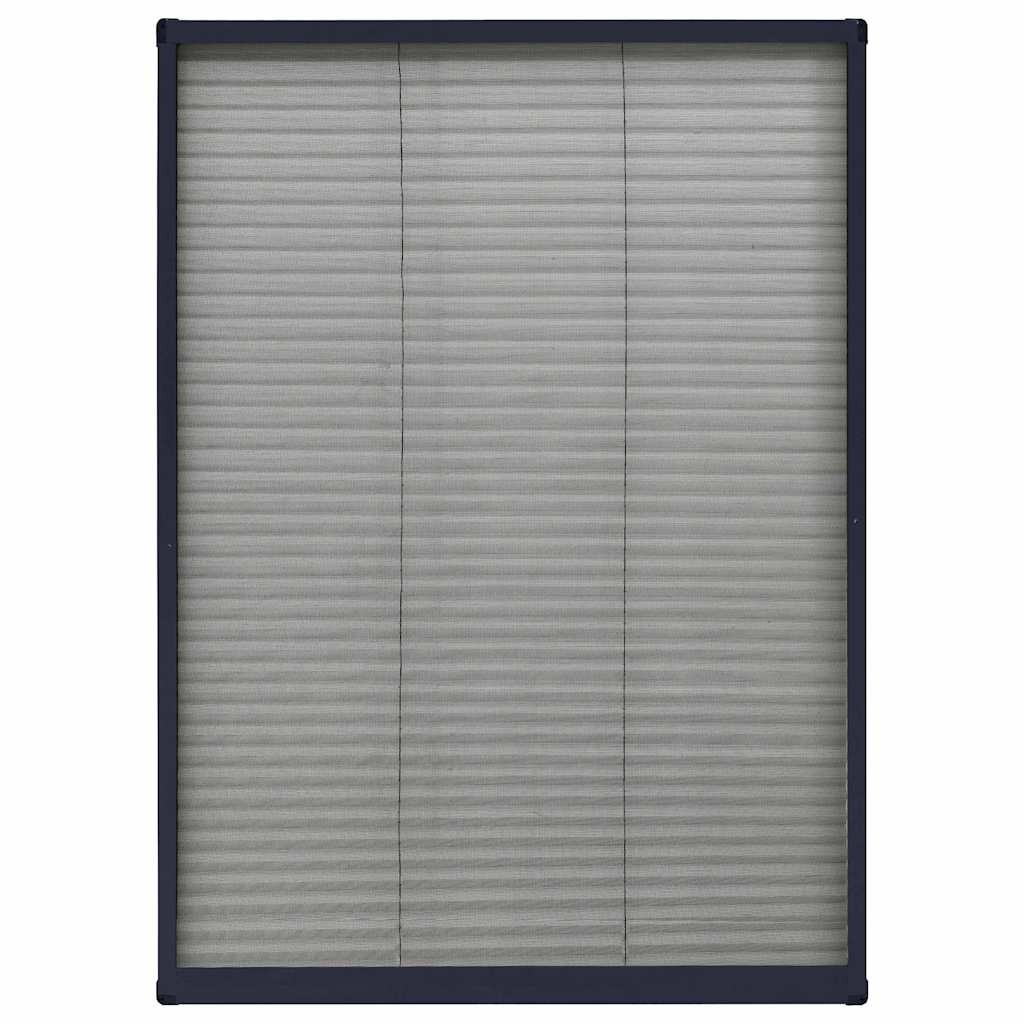 148665 vidaXL Plisse Insect Screen for Windows Aluminium Anthracite 80x120 cm