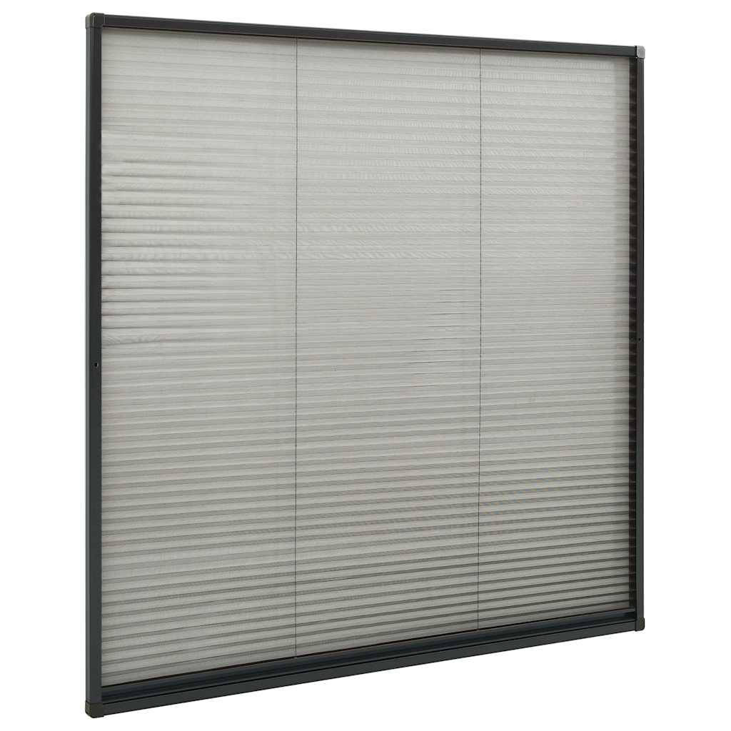 148666 vidaXL Plisse Insect Screen for Windows Aluminium Anthracite 120x120cm