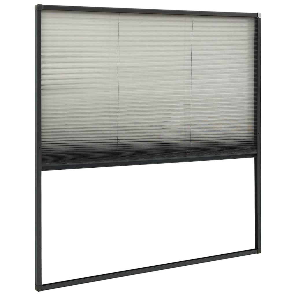 148666 vidaXL Plisse Insect Screen for Windows Aluminium Anthracite 120x120cm