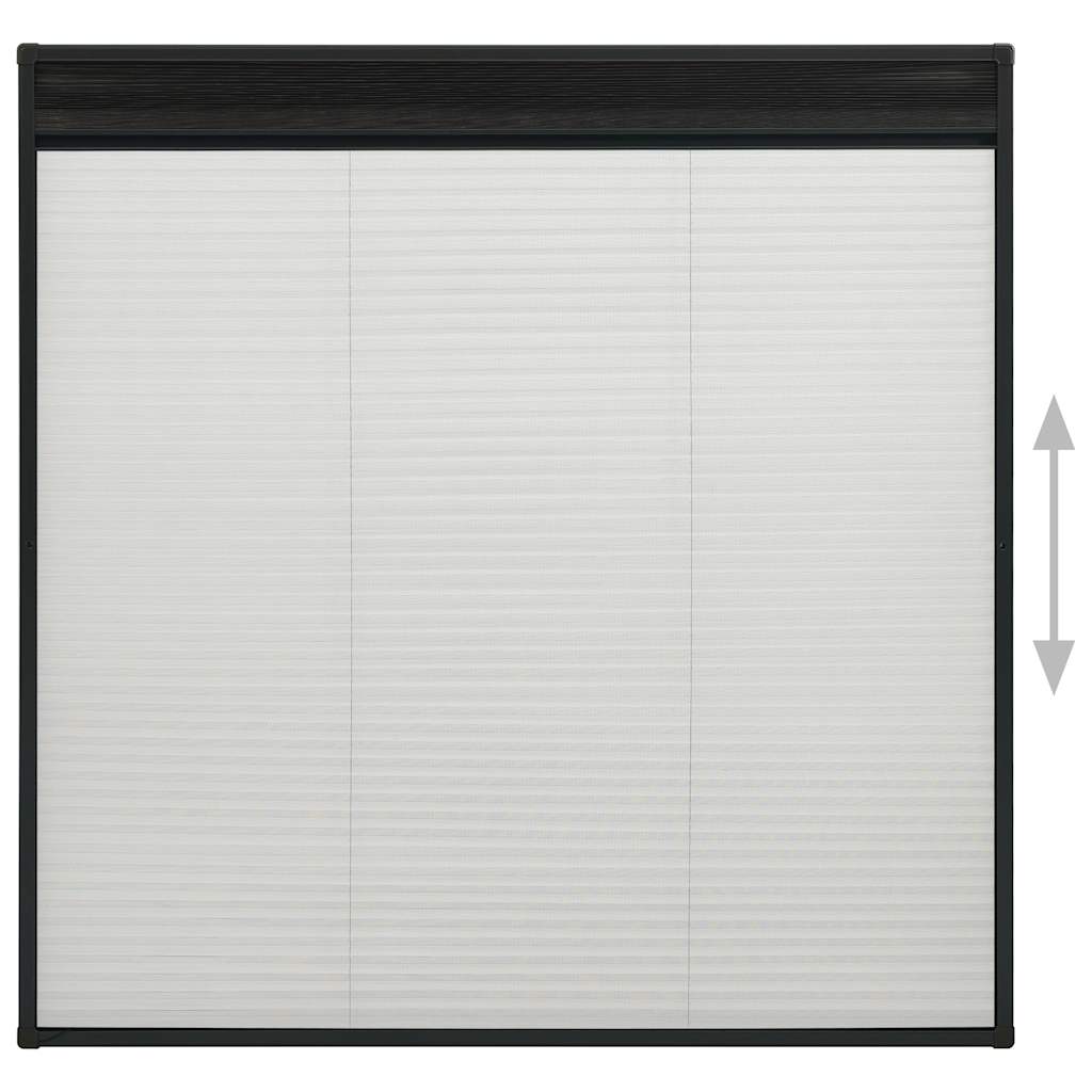 148666 vidaXL Plisse Insect Screen for Windows Aluminium Anthracite 120x120cm