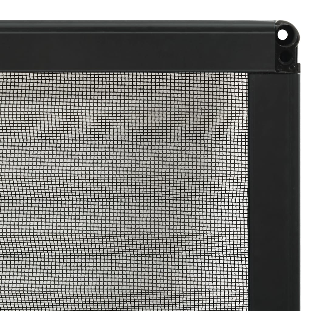 Plisse Insect Screen for Windows Aluminium Anthracite 120x120cm