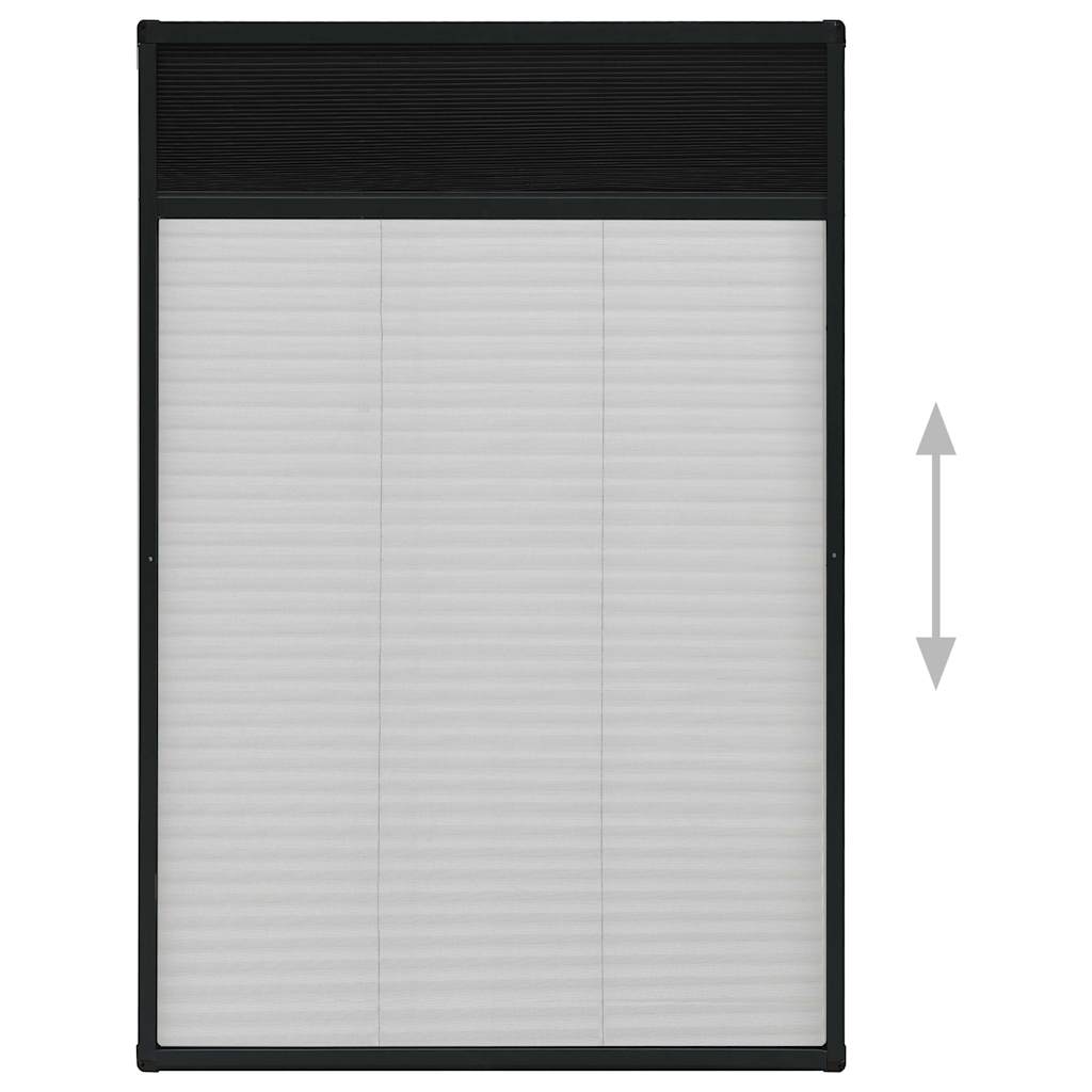 148668 vidaXL Plisse Insect Screen for Windows Aluminium Anthracite 80x160cm