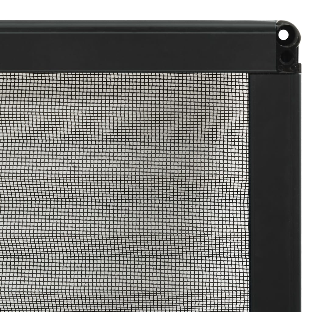 Plisse Insect Screen for Windows Aluminium Anthracite 80x160cm