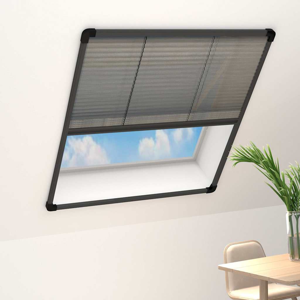 148668 vidaXL Plisse Insect Screen for Windows Aluminium Anthracite 80x160cm