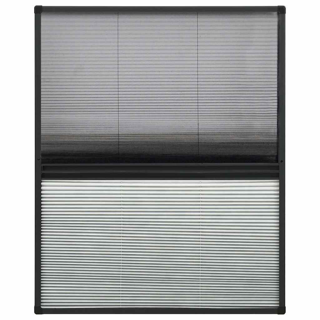 148682 vidaXL Plisse Insect Screen for Windows Aluminium 60x80 cm with Shade