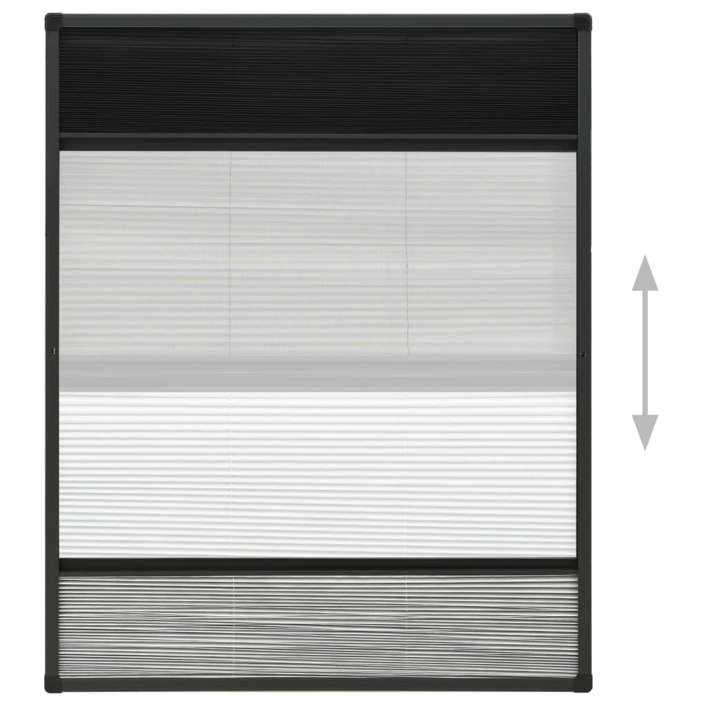 148682 vidaXL Plisse Insect Screen for Windows Aluminium 60x80 cm with Shade