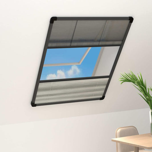 148682 vidaXL Plisse Insect Screen for Windows Aluminium 60x80 cm with Shade