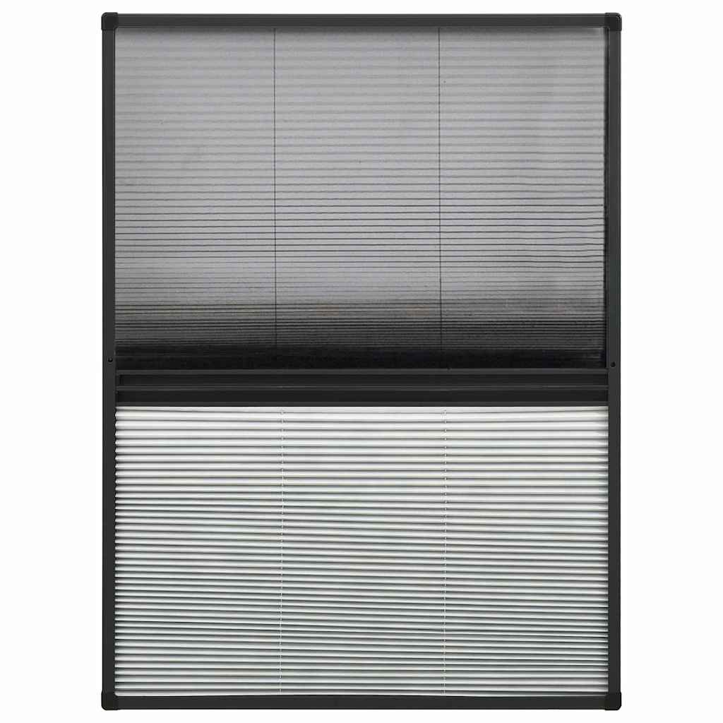 148684 vidaXL Plisse Insect Screen for Windows Aluminium 80x120 cm with Shade
