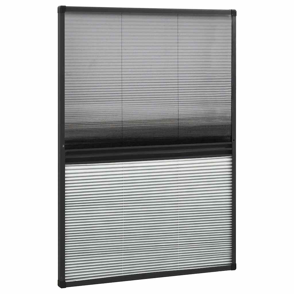 148684 vidaXL Plisse Insect Screen for Windows Aluminium 80x120 cm with Shade