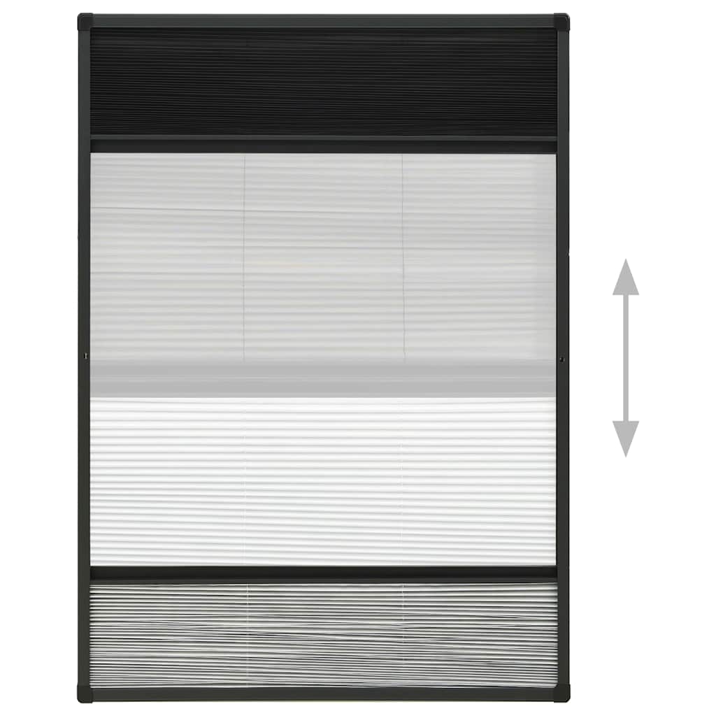148684 vidaXL Plisse Insect Screen for Windows Aluminium 80x120 cm with Shade