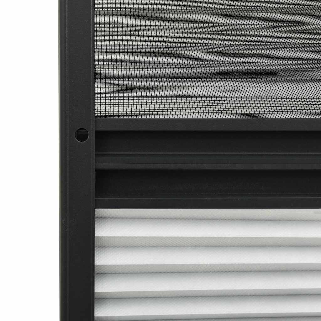 148684 vidaXL Plisse Insect Screen for Windows Aluminium 80x120 cm with Shade