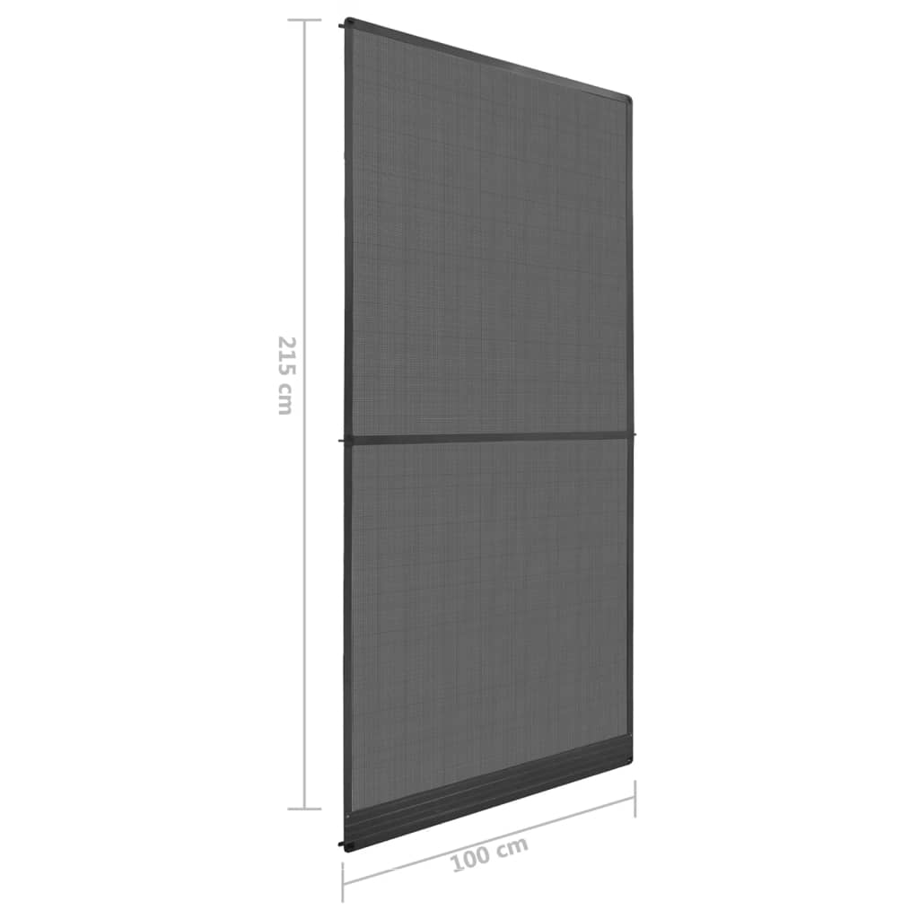 Hinged Insect Screen for Doors Anthracite 100x215 cm