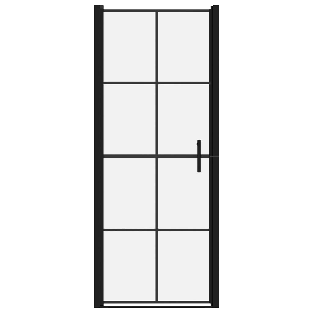 vidaXL Shower Doors Tempered Glass 81x195 cm Black