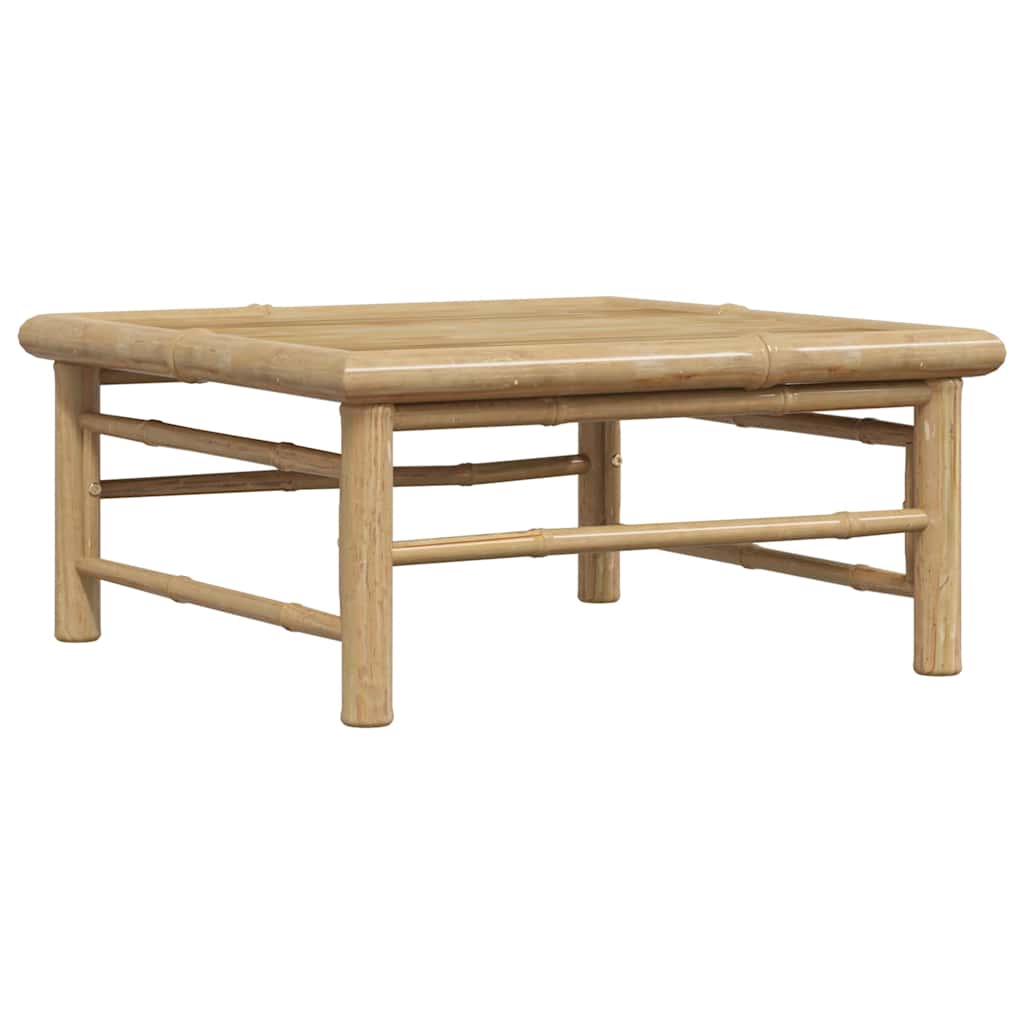 Garden Table | Natural Bamboo | Bamboo | 65 x 65 x 30 cm | Lightweight