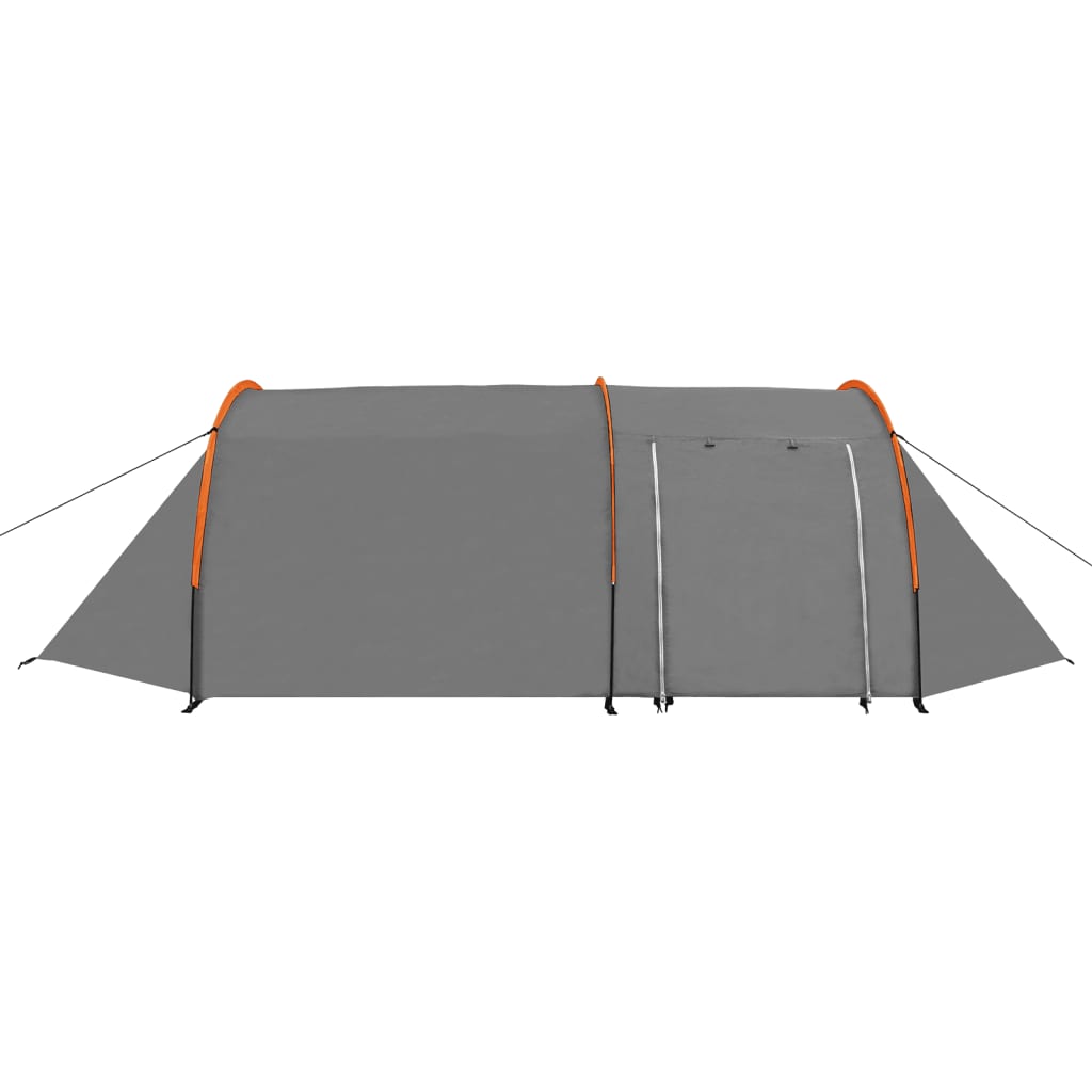 vidaXL Camping Tent 4 Persons Grey and Orange