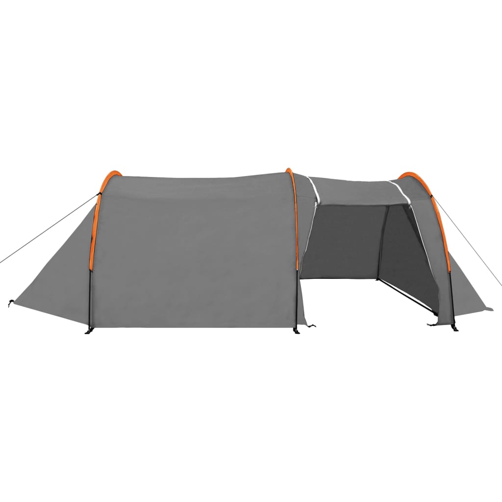 vidaXL Camping Tent 4 Persons Grey and Orange