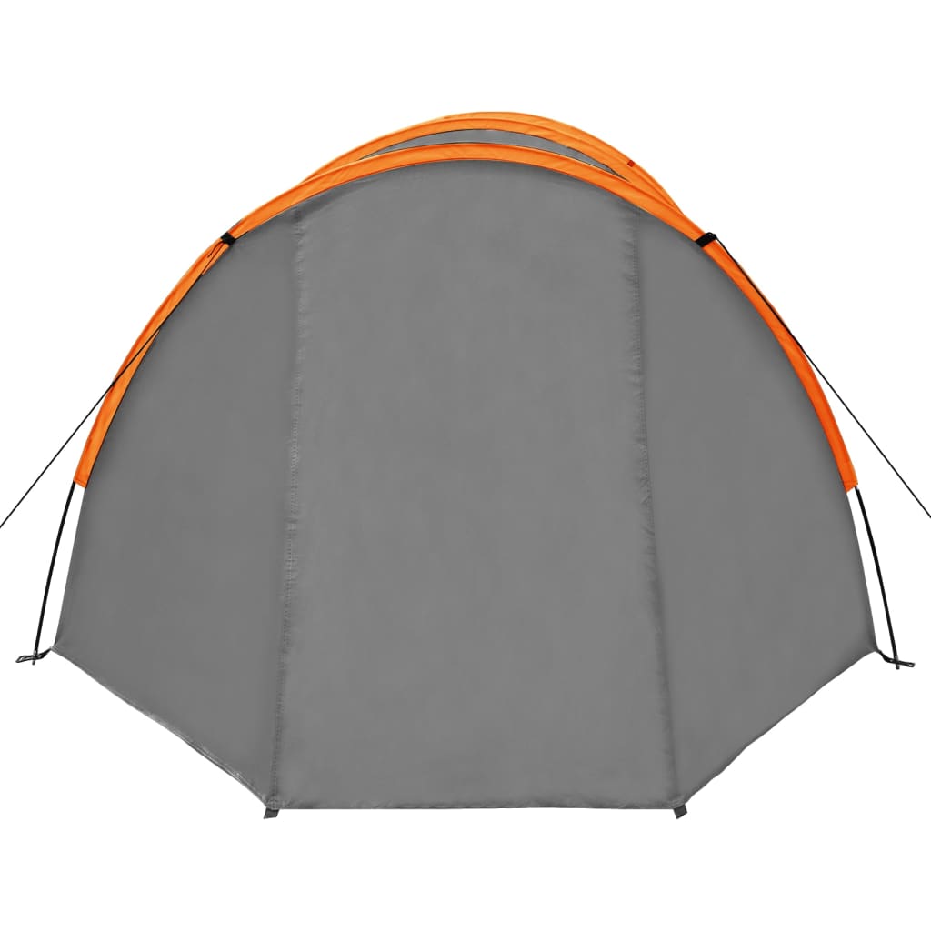 vidaXL Camping Tent 4 Persons Grey and Orange