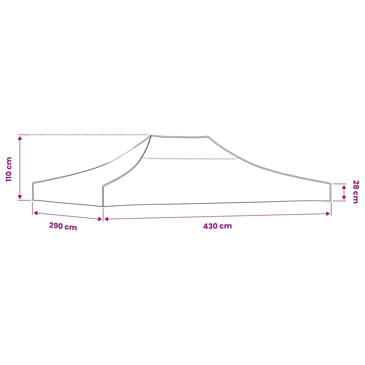 Party Tent Roof 4.5x3 m Orange 270 g/m²