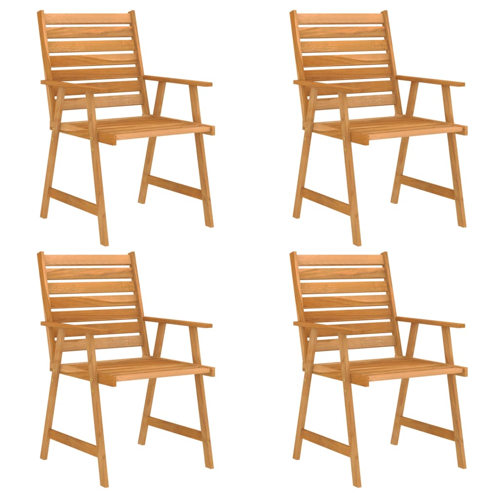 Outdoor Dining Set | Natural Wood | Solid Acacia wood | 5-Piece | Durable