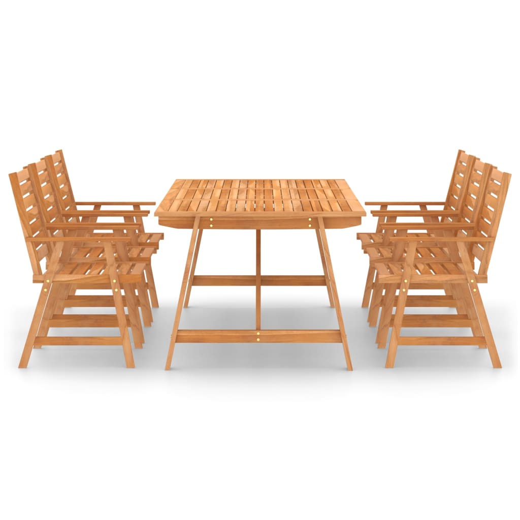 vidaXL 7 Piece Garden Dining Set Solid Acacia Wood