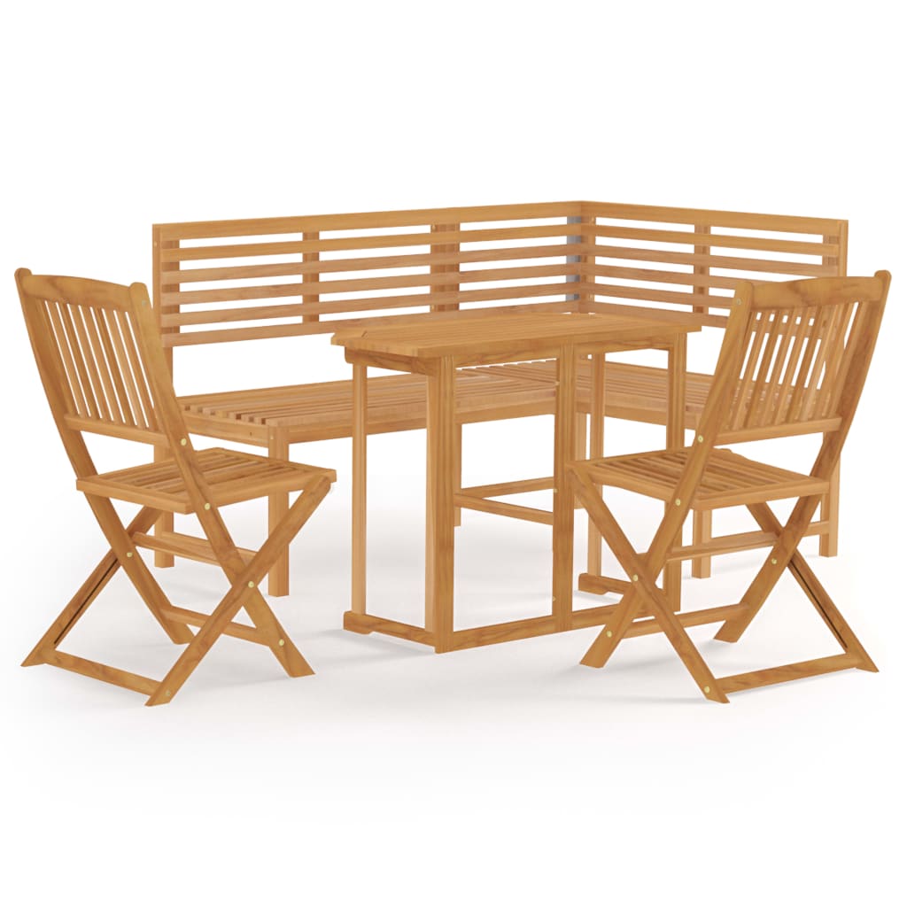 vidaXL 4 Piece Bistro Set Solid Acacia Wood