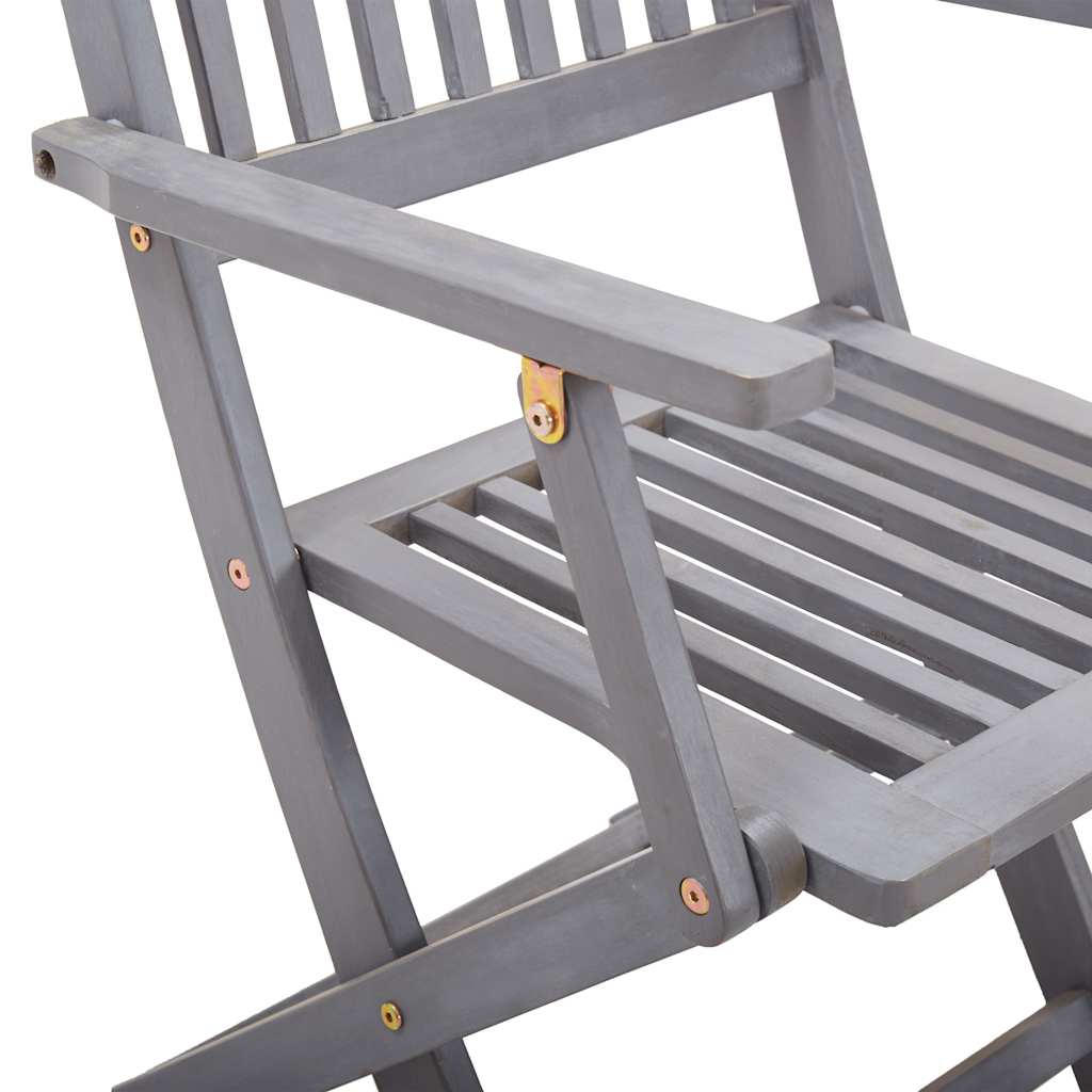 Garden Dining Set | Grey | Solid Acacia Wood