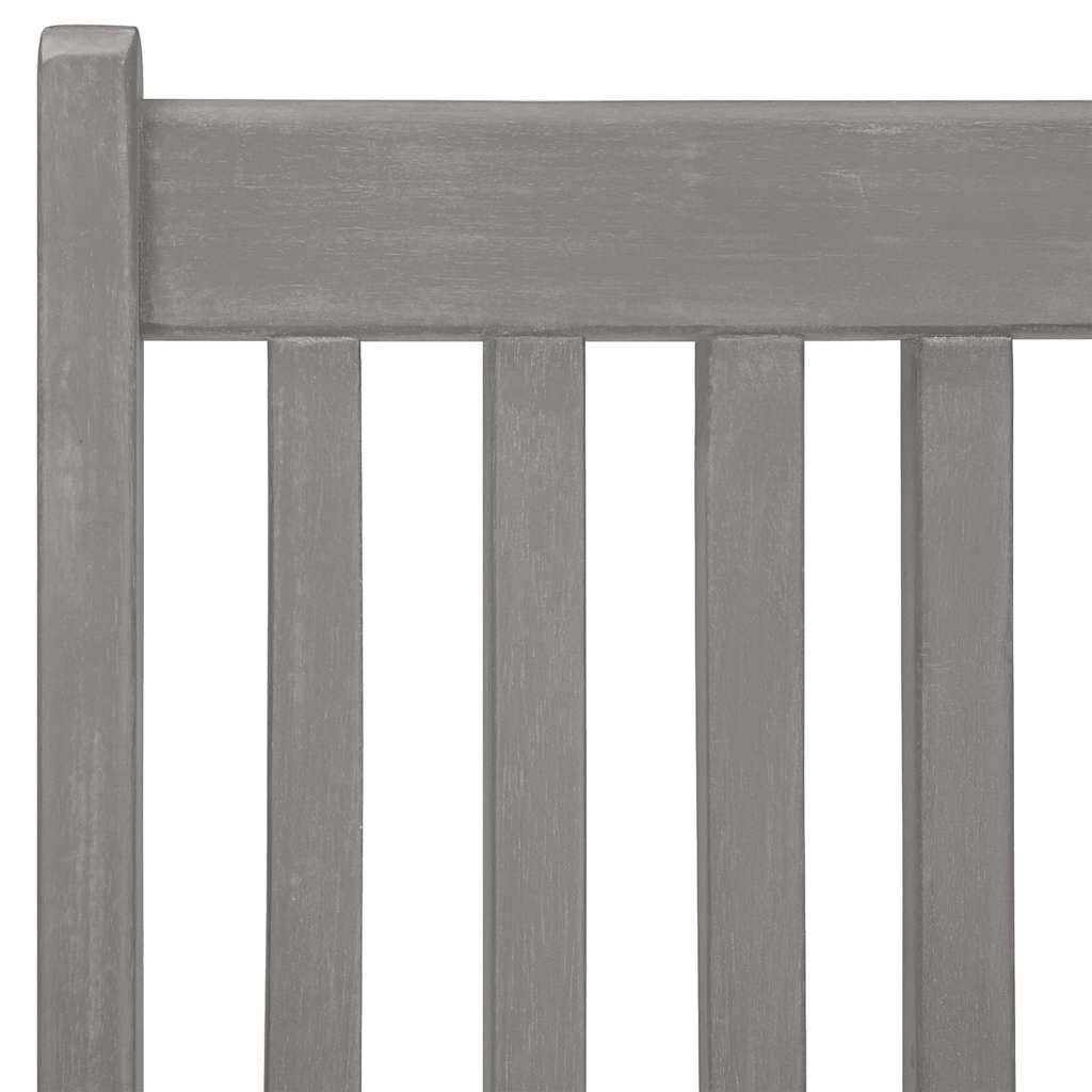 5 Piece Garden Dining Set (150-200)x100cm Solid Acacia Wood Grey