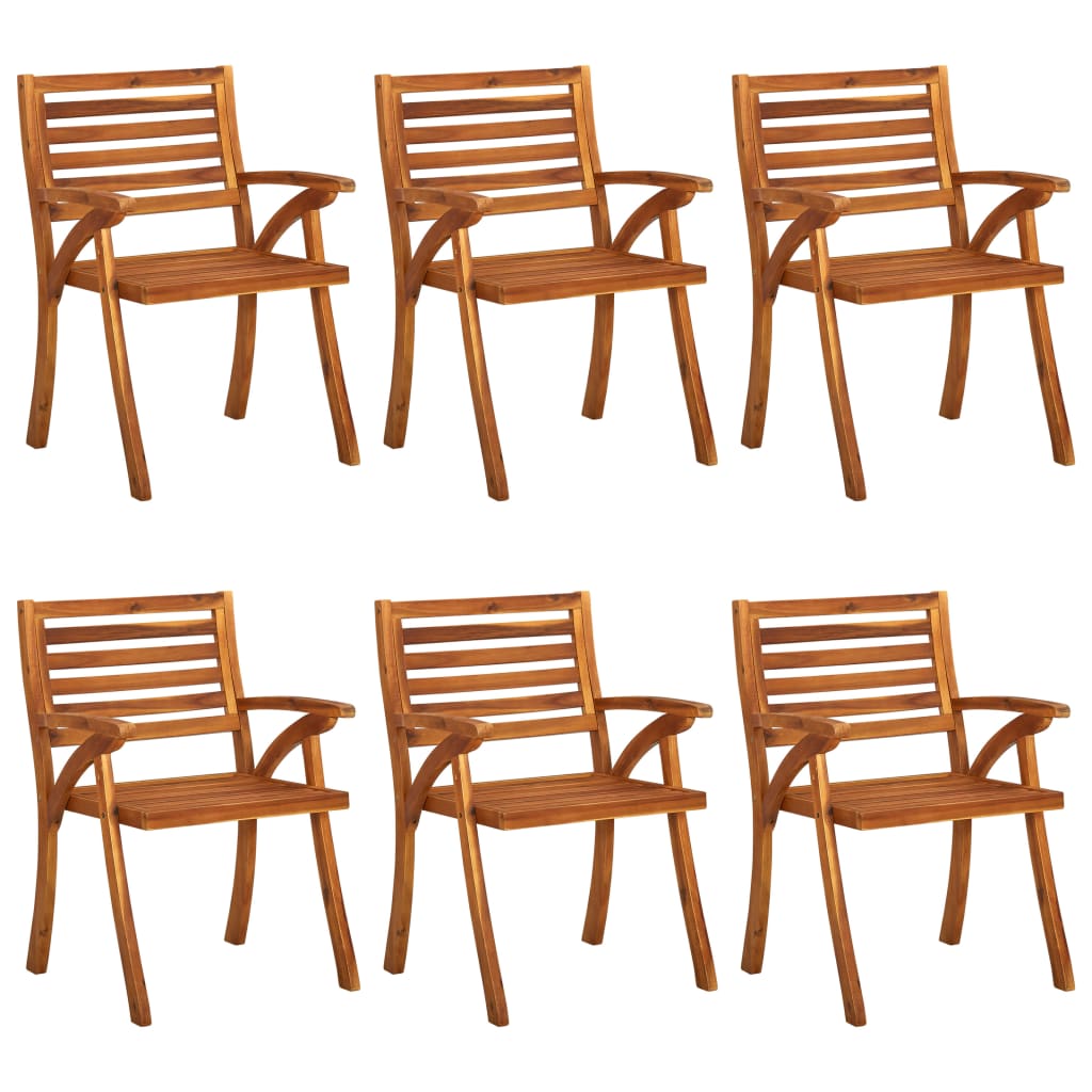 vidaXL 7 Piece Garden Dining Set Solid Acacia Wood