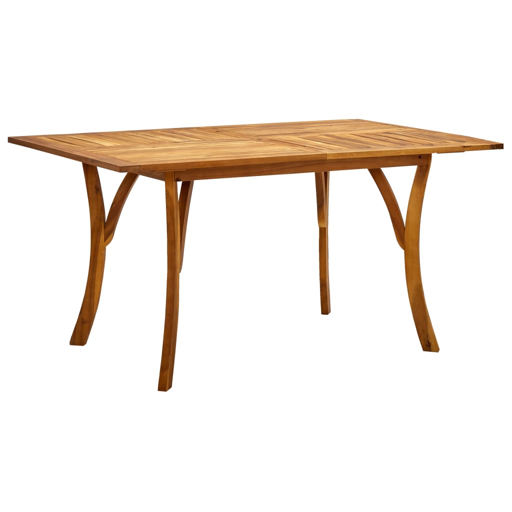 7 Piece Garden Dining Set 150x90 cm Solid Acacia Wood