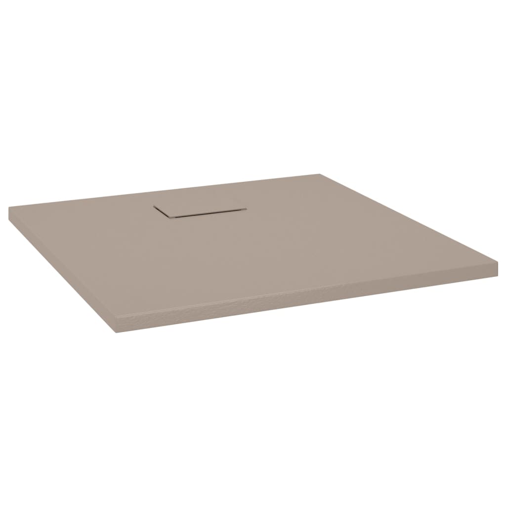 vidaXL Shower Base Tray SMC Brown 80x80 cm