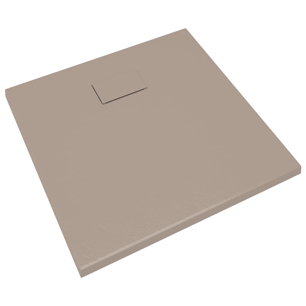 vidaXL Shower Base Tray SMC Brown 80x80 cm