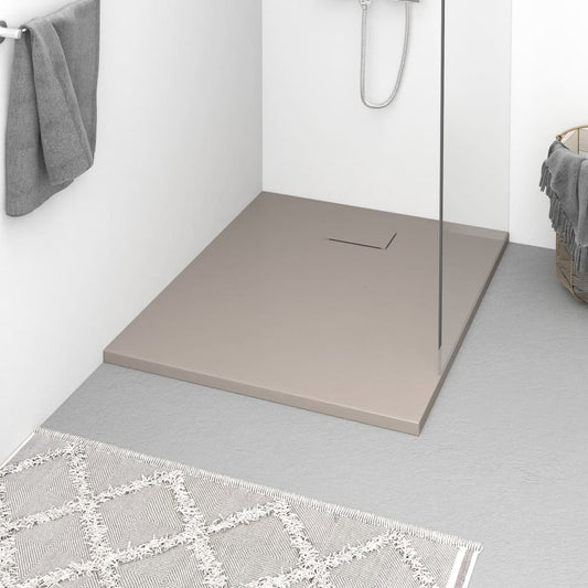 vidaXL Shower Base Tray SMC Brown 100x80 cm