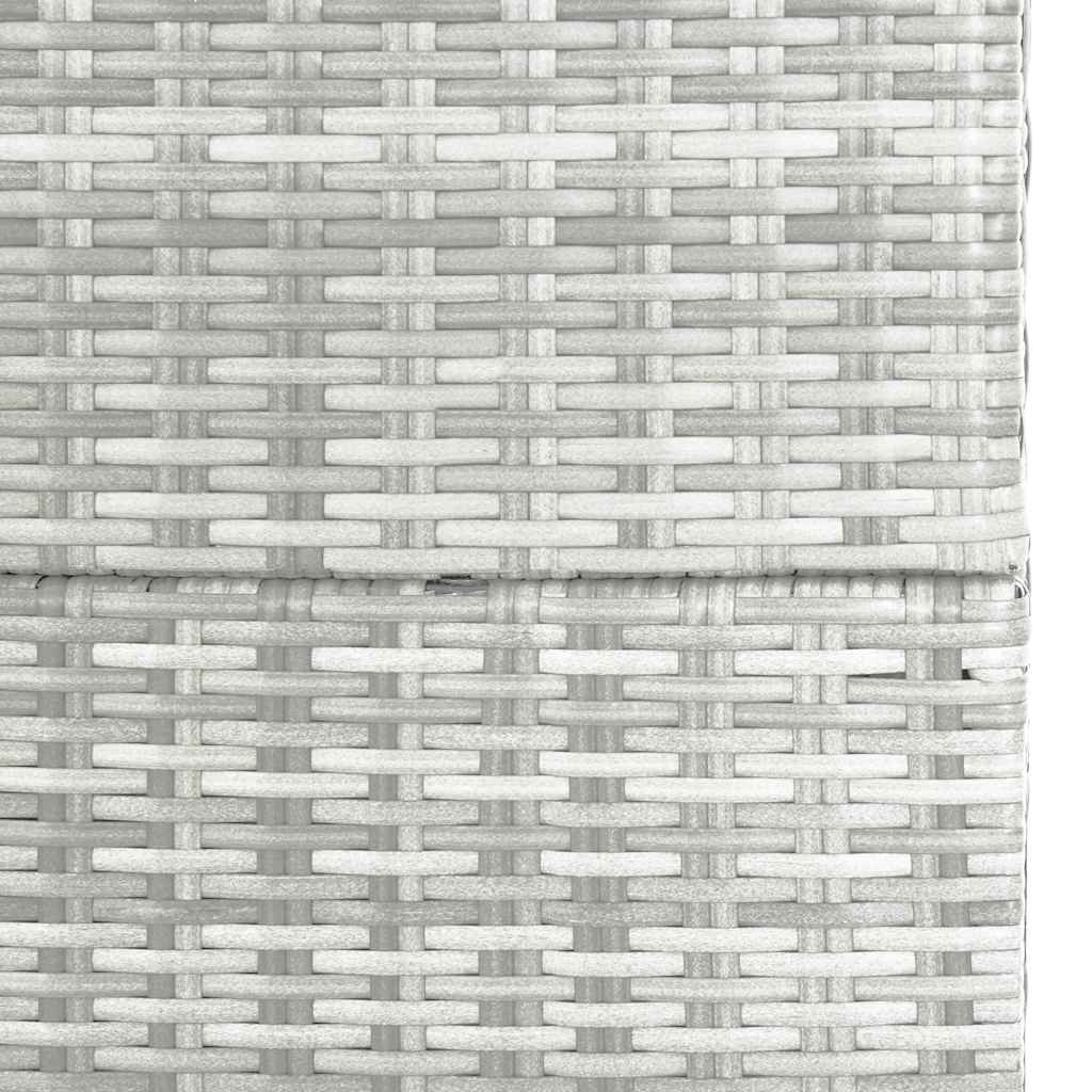 Garden Storage Box Light Grey 150x100x100 cm Poly Rattan