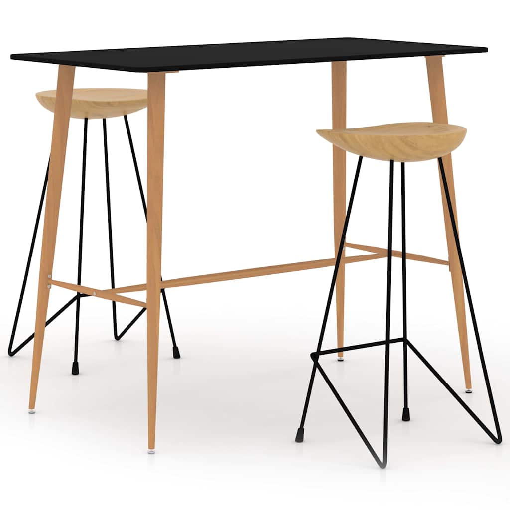 3 Piece Bar Set Black
