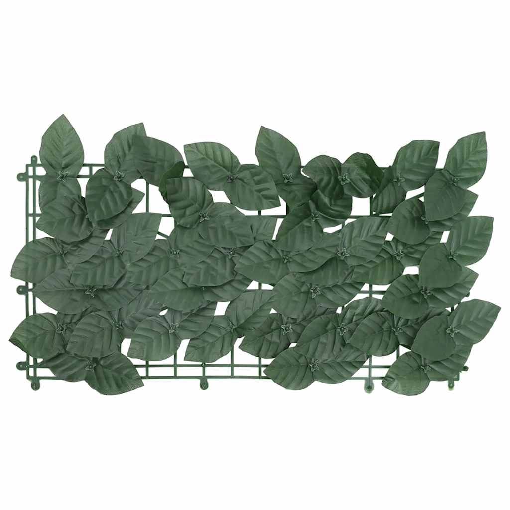 315490 vidaXL Balcony Screen with Dark Green Leaves 600x100 cm