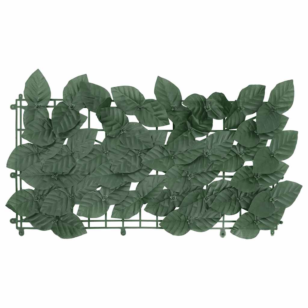 315491 vidaXL Balcony Screen with Dark Green Leaves 300x150 cm